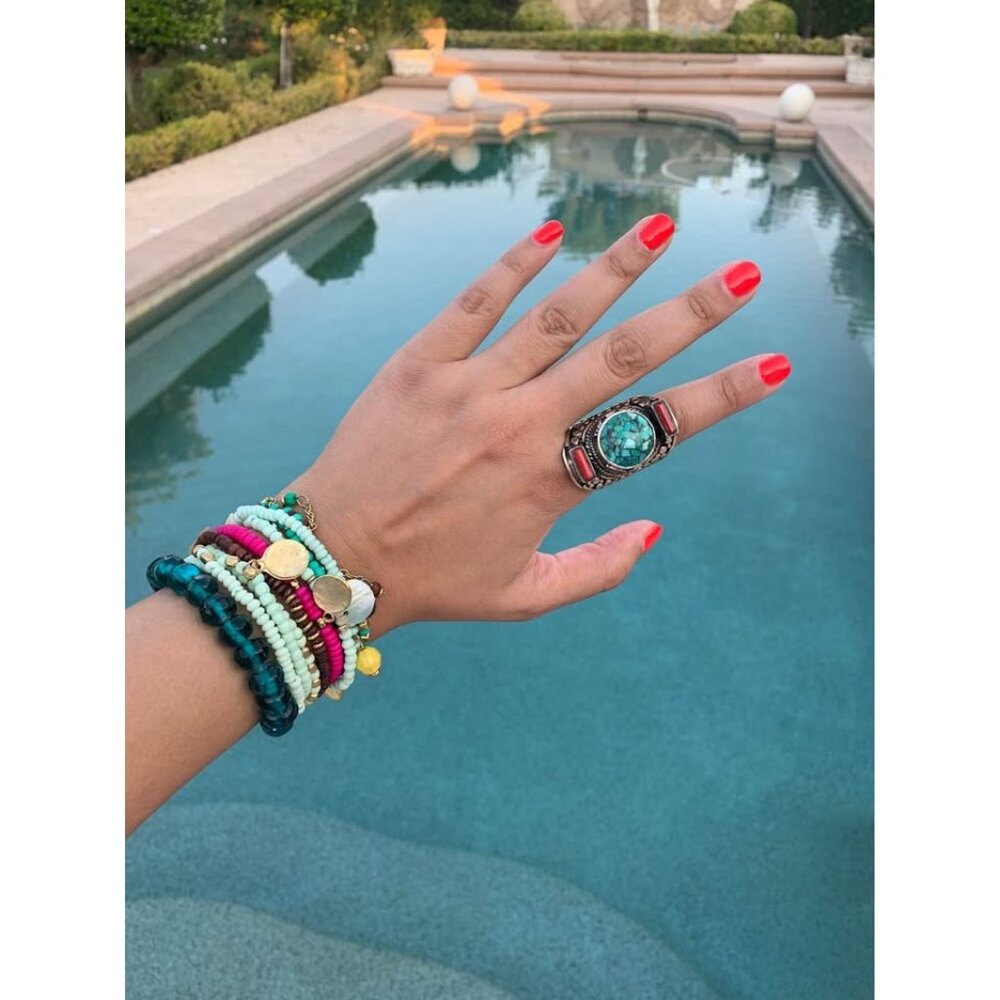 Brand New BOHEMIAN Beaded Bracelet Bangle Stack Set